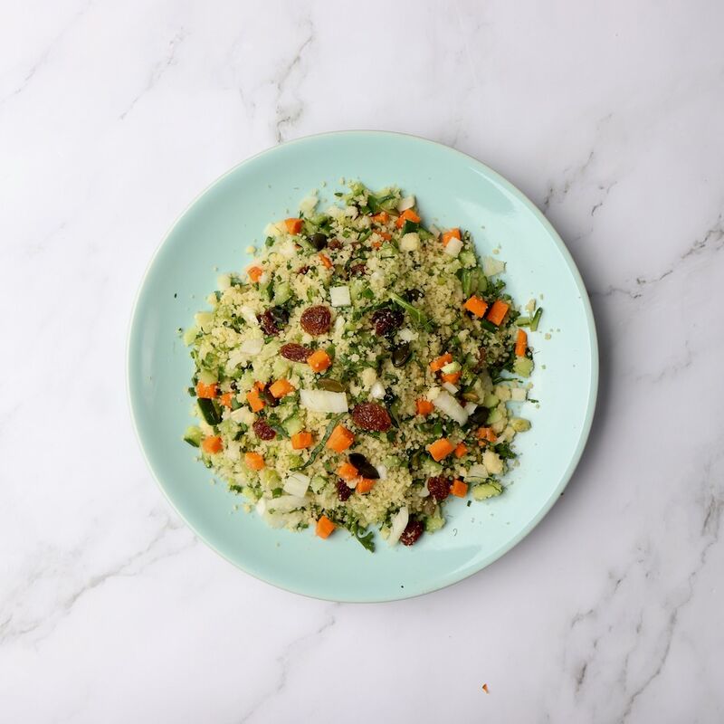 Taboulé aux courges et herbes du jardin