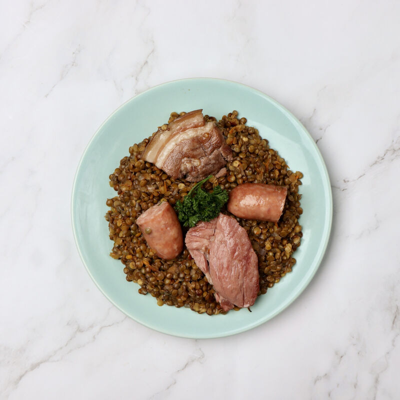 Petit salé aux lentilles