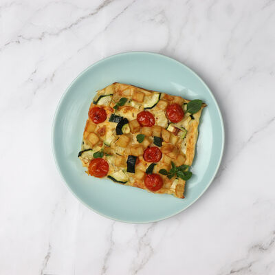 Clafoutis Tomates ricotta courgette et basilic