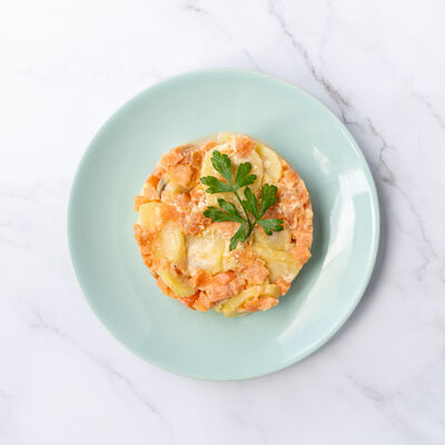Gratin végétarien pomme de terre et patate douce au lait d'amande
