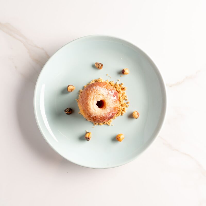 Pomme au four crumble noisette
