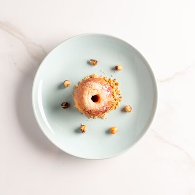 Pomme au four crumble noisette
